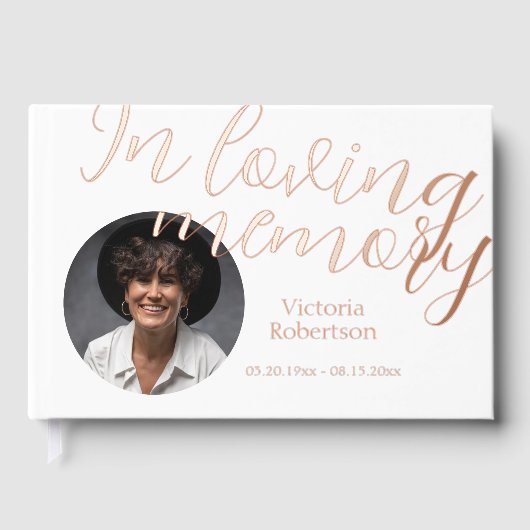 Gedenken Beerdigung Modern Memorial Beerdigung Gästebuch (Vorderseite)