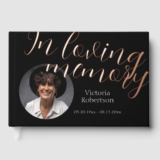 Gedenken Beerdigung Modern Memorial Beerdigung Gästebuch (Vorderseite)