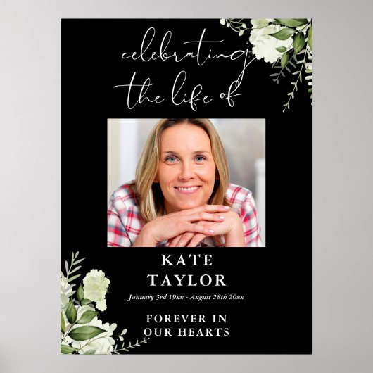Gedenken Foto zur Erinnerung an das Leben Poster (Vorne)