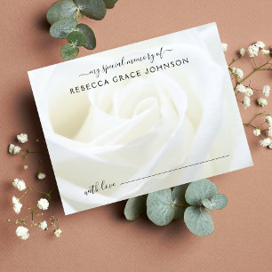 Gedenken in Rosen - eine Rose für die Trauerfeier Postkarte