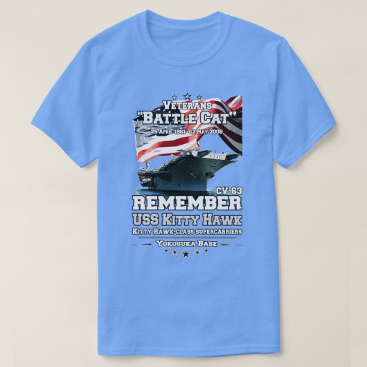 Gedenken Sie der USS Kitty Hawk Veteranen T-Shirt (Design vorne)