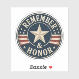 Gedenken und Ehren Sie den patriotischen Memorial  Aufkleber