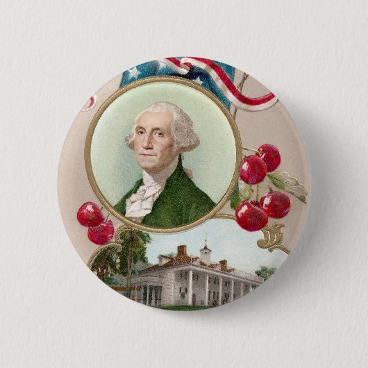 Gedenken von George Washington Button (Vorderseite)