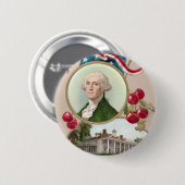 Gedenken von George Washington Button (Vorne & Hinten)