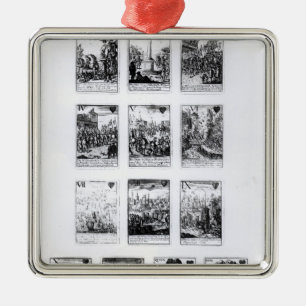 Gedenkende Spielkarten Ornament Aus Metall