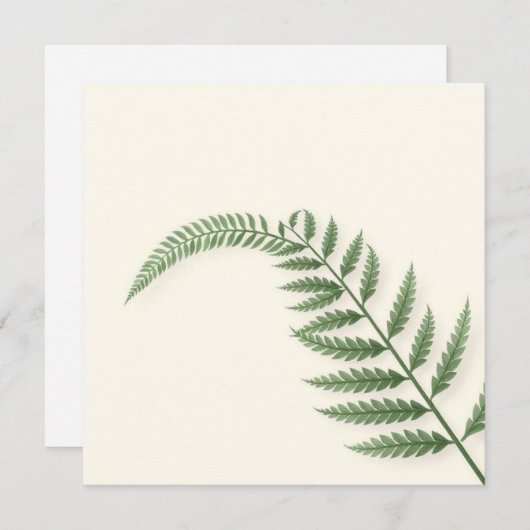 Gedenkens Karte Farnblattes  (Vorne/Hinten)