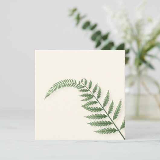 Gedenkens Karte Farnblattes  (Stehend Vorderseite)