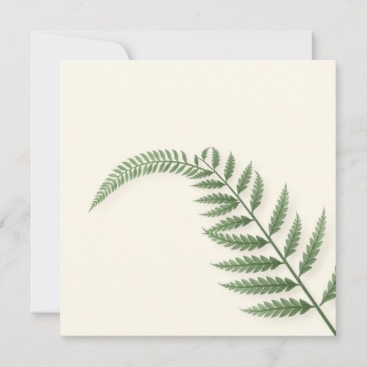 Gedenkens Karte Farnblattes (Vorderseite)