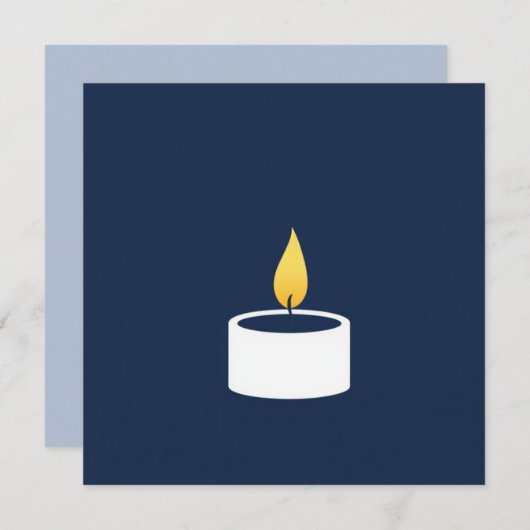 Gedenkens Karte Kerze (Vorne/Hinten)