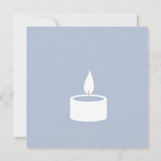 Gedenkens Karte Kerze (Rückseite)