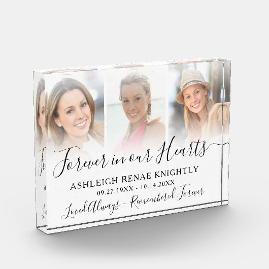 Gedenkerinnerung 3 Foto Tribute Keepake (Links)