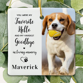 Gedenkerinnerung an Hunde Personalisiert 3 Foto Keramikornament