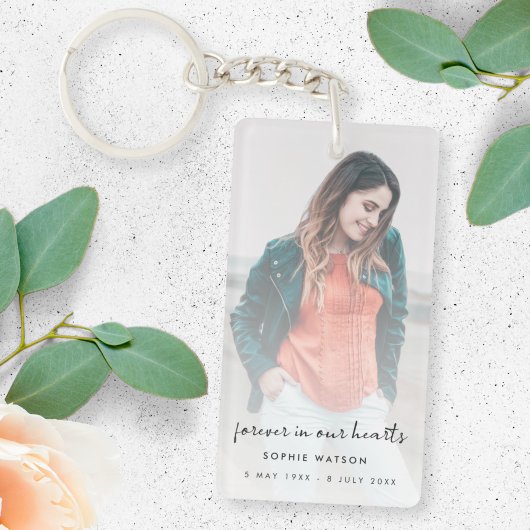 Gedenkerinnerung Bewahrung Moderne Beerdigung Schlüsselanhänger