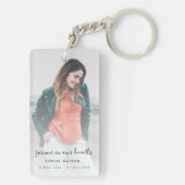 Gedenkerinnerung Bewahrung Moderne Beerdigung Schlüsselanhänger (Rückseite)