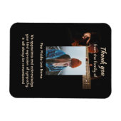 Gedenkerinnerung Danke Musikgitarre Magnet (Horizontal)