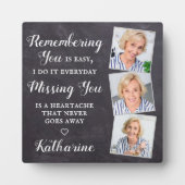 Gedenkerinnerung Personalisiert 3 FotoCollage Fotoplatte (Vorderseite)