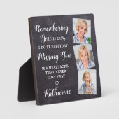 Gedenkerinnerung Personalisiert 3 FotoCollage Fotoplatte (Vorderseite)