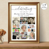 Gedenkfeier 17 Foto-Collage-Script zum Feiern des Poster