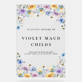 Gedenkfeier Acrylschild