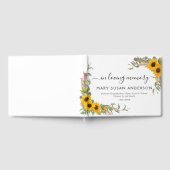 Gedenkfeier an die rustikale Sonnenblume Gästebuch (Voll)