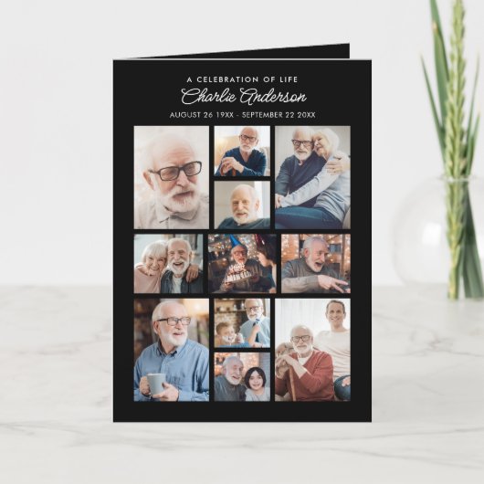 Gedenkfeier/Beerdigung 14-Fotomaterial Modern Programm (Vorderseite)