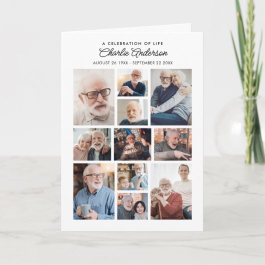 Gedenkfeier/Beerdigung 14-Fotomaterial Modern Programm (Vorderseite)