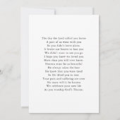 Gedenkfeier Beileid Foto Vellum Overlay Beerdigung Dankeskarte (Rückseite)