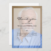 Gedenkfeier Beileid Foto Vellum Overlay Beerdigung Dankeskarte (Vorne/Hinten)