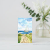 Gedenkfeier Beileid für Segelboote der Bakenkarte Telefonnummerkarte (Stehend Vorderseite)