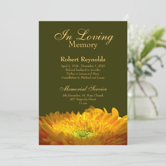 Gedenkfeier / Bekanntgabe Ankündigung (Stehend Vorderseite)