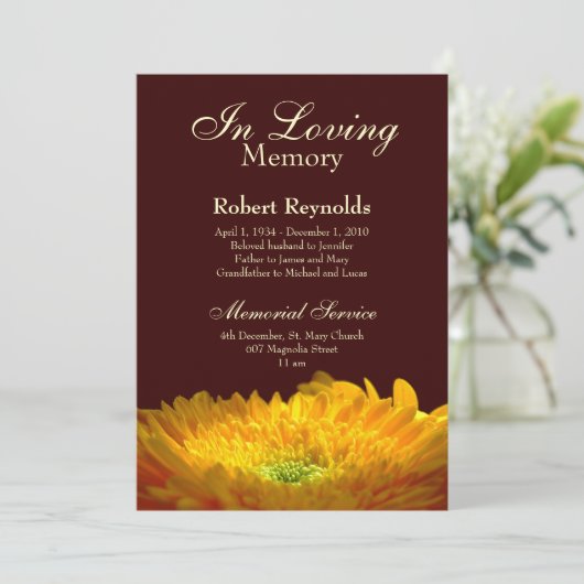 Gedenkfeier / Bekanntgabe Ankündigung (Stehend Vorderseite)