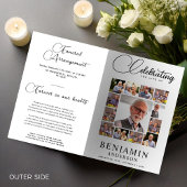 Gedenkfeier Bi-Fold-Trauerprogramm Foto Flyer