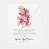 Gedenkfeier Butterfly Fleecedecke (Vorderseite)