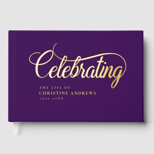 Gedenkfeier "Das Leben des"Gold" Gästebuch (Vorderseite)