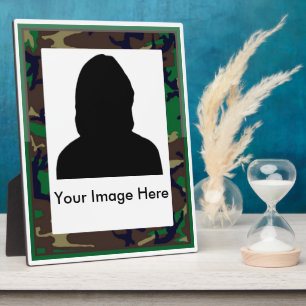 Gedenkfeier der Camouflage Woodland Militär Plaque Fotoplatte