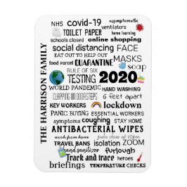 Gedenkfeier der personalisierten Covid-19-Weltpand Magnet