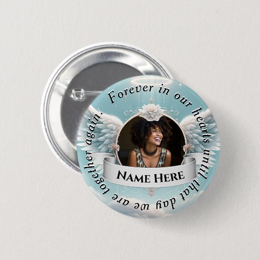 Gedenkfeier des Lebens Button (Vorne & Hinten)