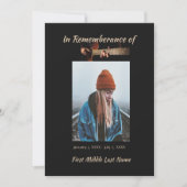 Gedenkfeier des Lebens Einladende Musikgitarre Einladung (Vorderseite)