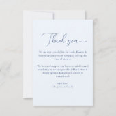 Gedenkfeier des Lebens in der Blauen Flora Dankeskarte (Rückseite)