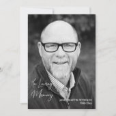 Gedenkfeier des Lebens Volles Foto Einladung (Vorderseite)