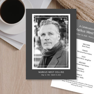 Gedenkfeier des Lebens Volles Foto Einladung