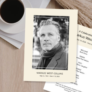 Gedenkfeier des Lebens Volles Foto Einladung