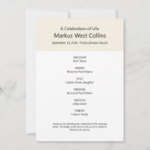 Gedenkfeier des Lebens Volles Foto Einladung (Rückseite)