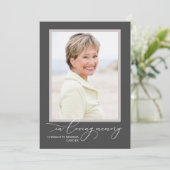 Gedenkfeier des Lebens Volles Foto Einladung (Stehend Vorderseite)