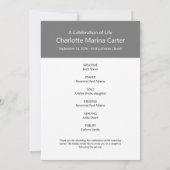 Gedenkfeier des Lebens Volles Foto Einladung (Rückseite)