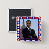 Gedenkfeier des PRÄSIDENTEN OBAMA Button (Vorne & Hinten)