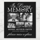 Gedenkfeier | Eine Erinnerung an das Glas anheben Weinetikett (Einzelnes Label)