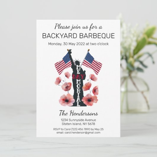 Gedenkfeier Einladung (Stehend Vorderseite)