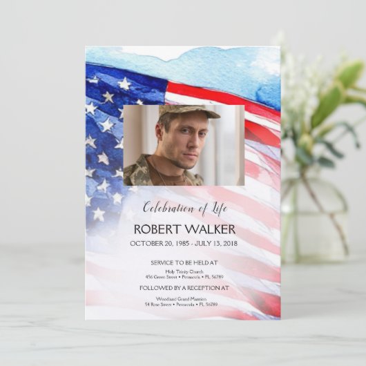 Gedenkfeier Einladung (Stehend Vorderseite)