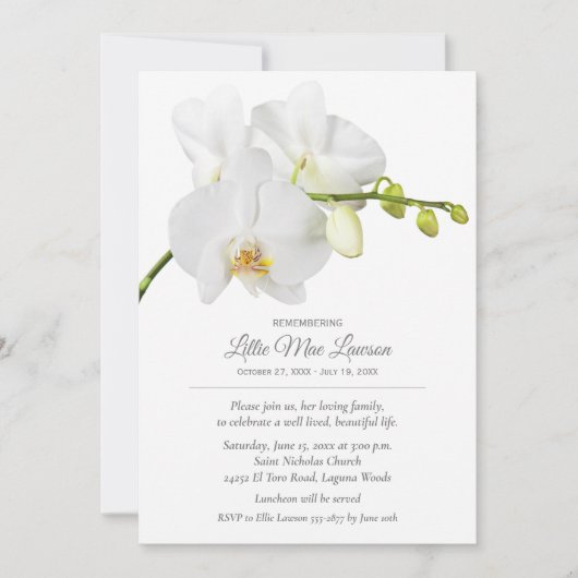 Gedenkfeier Einladung (Vorderseite)